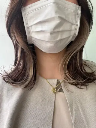 セミロング カラー niconail 🧣ayu 📍烏山のネイルデザイン