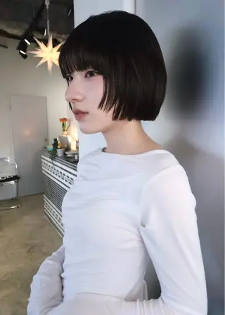 ミディアム ボブ/ブリーチ 学芸大学SaKuraのヘアスタイル
