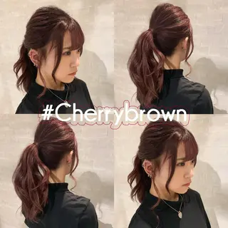ロング カラー ヘアアレンジ 眉毛スタイリング 松下すずの眉毛・アイブロウイメージ