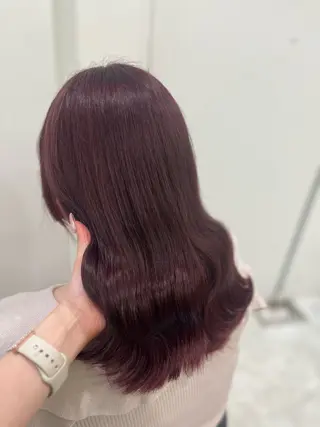 セミロング カラー ガーリー♡女の子っぽ ヘア♡ピンクカラー♡のヘアスタイル
