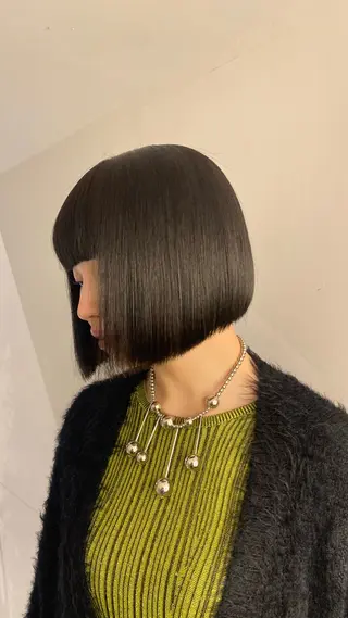ショート カラー キッズ 🌀パーマ レイヤー ボブ/marinoのヘアスタイル