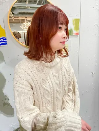 ミディアム 大角 実希のヘアスタイル