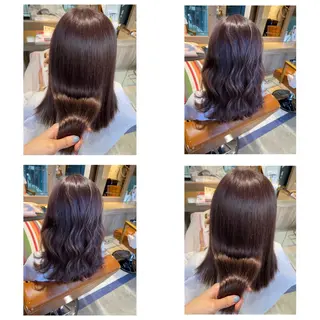 カラー 🩵盛れる顔周り/ 艶カラーemi🩵のヘアスタイル