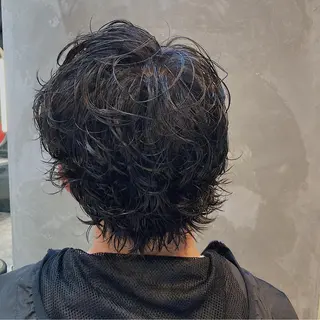 ショート パーマ メンズ 波巻きスパイラルパー マ/シャドウパーマ駿のヘアスタイル