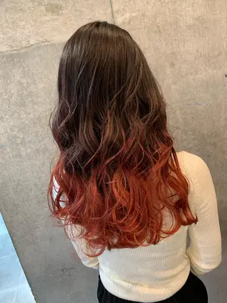 ロング カラー 天野 開のヘアスタイル