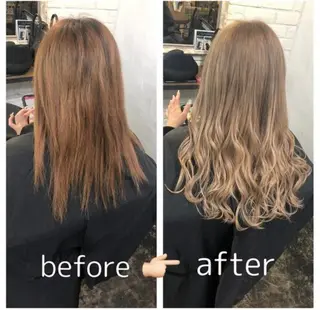 ロング ♡似合わせ ♡ハイトーン♡のヘアスタイル