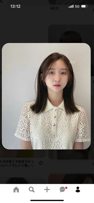 セミロング 韓国好き🇰🇷 美容師MIKUのヘアスタイル