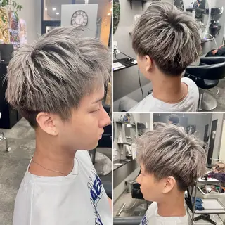 カラー メンズ 🌹ミラクル美容師 🌹ブリーチくっぽのヘアスタイル