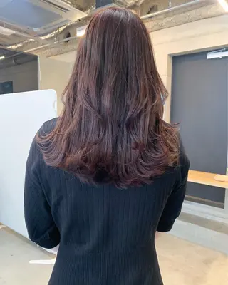 セミロング カラー 透明感カラー✂︎ /縮毛矯正/YUKAのヘアスタイル