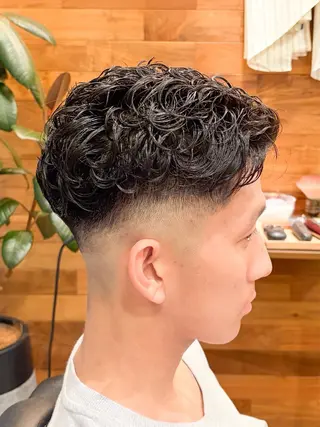 ショート パーマ メンズ 三宮メンズカット ヨシイッキのヘアスタイル
