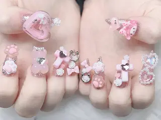 ネイル MoMoA Nail ネイル長さ出し専門店のネイルデザイン