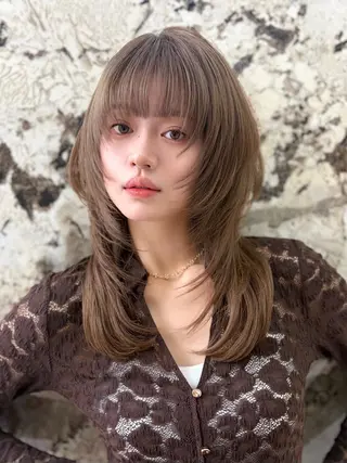 ロング 大宮🤍縮毛矯正 レイヤー🪽なるのヘアスタイル