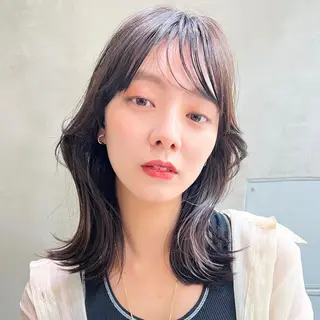 ミディアム カラー パーマ ヘアアレンジ メンズ キッズ ネイル マツエク・マツパ アイブロウ 丁寧なカウンセリング 🌿Chiemi🌿のヘアスタイル