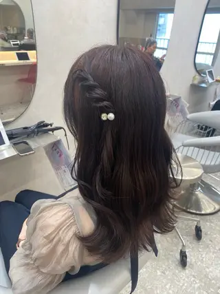 ロング ヘアアレンジ レイヤー/顔周り/ 透明感カラー/ななのヘアスタイル