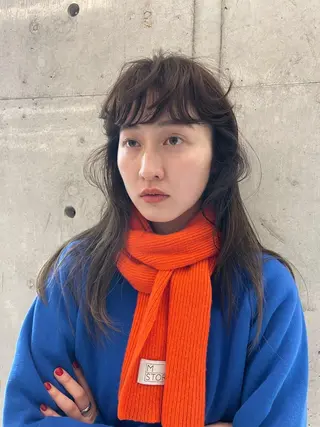 セミロング カラー 佐伯 和佳のヘアスタイル