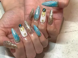 ネイル 韓国/ワンホン/長さ 出しつけ放題🎀のネイルデザイン