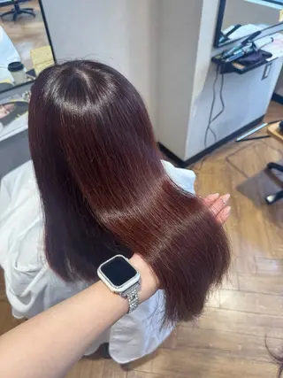 ミディアム カラー Rena/韓国 /ワンホンヘアのヘアスタイル