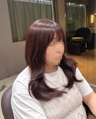 セミロング カラー Riko🎀🍪 カットモデル募集中のヘアスタイル