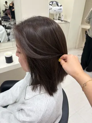 セミロング カラー ヘアアレンジ 💟RINNA 艶カラー💟のヘアスタイル