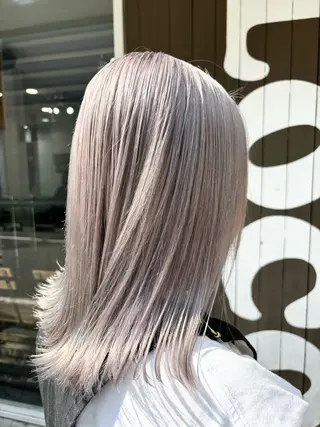 セミロング カラー Lohas Asatoのヘアスタイル