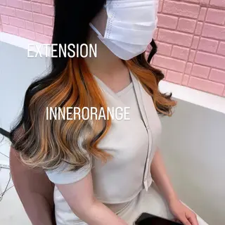 ロング カラー エクステ🩵ブリーチ 韓国ヘア🩵KAEのヘアスタイル