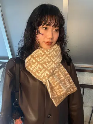 ミディアム パーマ 似合わせカット/ naokoのヘアスタイル