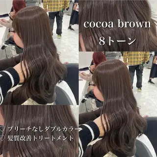 カラー 🤍ブリーチなし ブラウンhimi🤍のヘアスタイル