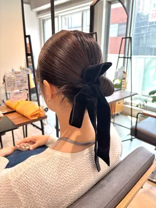 ミディアム ヘアアレンジ 透明感カラー💎 似合わせ/小由葵のヘアスタイル