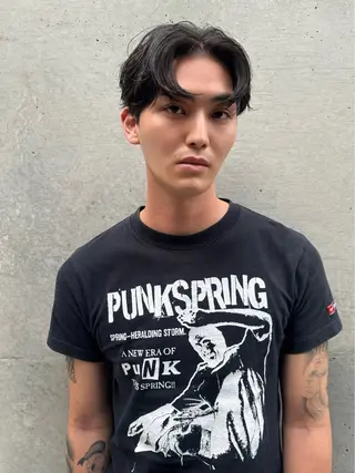 ショート パーマ メンズ 神田橋 翔太郎のヘアスタイル