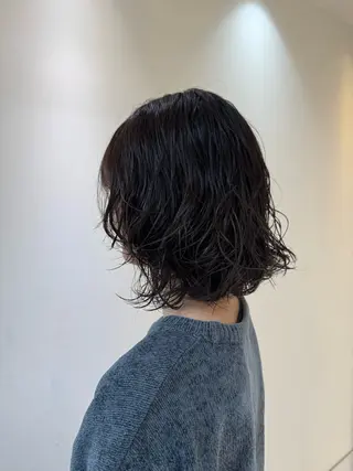 ミディアム パーマ 大庫 桜のヘアスタイル
