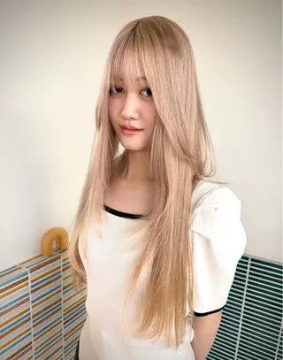 ロング カラー ブリーチカラー特化 梅田中崎町/あかりのヘアスタイル