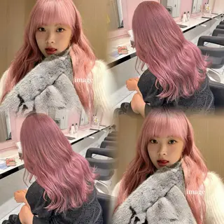ロング 💗デザインカラー 💗RISA🐰のヘアスタイル