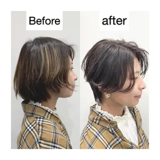ショート 髪質改善カラー ショートボブ専門のヘアスタイル