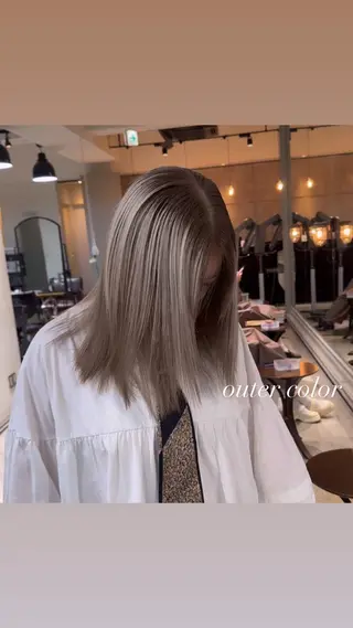 ミディアム カラー 💜ハイトーン💛 マジカルかいちゃんのヘアスタイル
