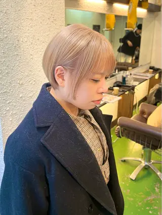 ショート カラー うるツヤハイトーン✨ /西川郁巳のヘアスタイル