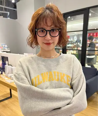 ショート ボブ/パーマ 村中　仁人のヘアスタイル