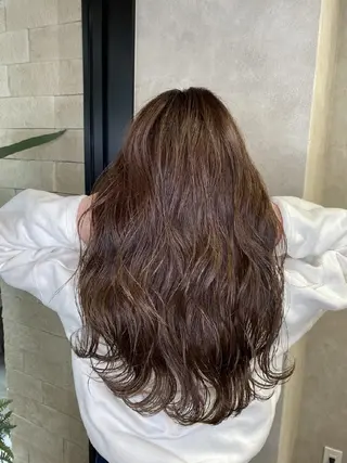セミロング カラー RIENS♡xrea 山本優舞のヘアスタイル