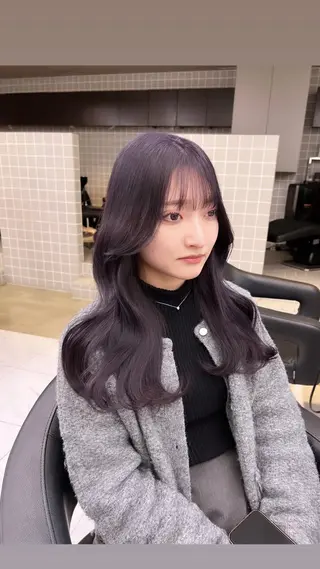 ロング カラー パーマ ヘアアレンジ メンズ 上品＆韓国風 🥀海心🥀のヘアスタイル