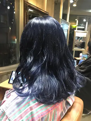 ミディアム カラー パーマ ヘアアレンジ メンズ キッズ ネイル マツエク・マツパ サロンドミルク 渋谷高比良のヘアスタイル