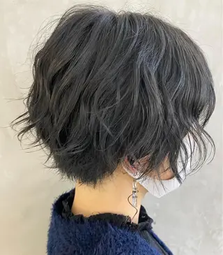ショート パーマ 森貴裕/ニュアンス パーマ/オリーブのヘアスタイル
