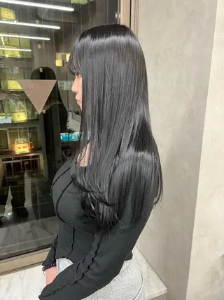 ロング カラー パーマ ヘアアレンジ メンズ キッズ 上品＆韓国風 🥀海心🥀のヘアスタイル