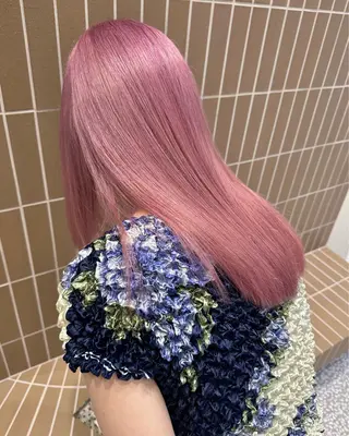ロング カラー ピンクカラー美容師 新宿美容室🎀のヘアスタイル