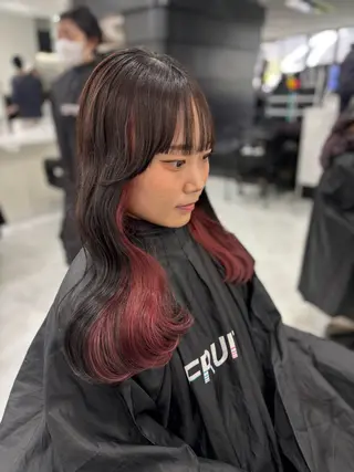 ロング 🎀暖色カラー🎀 韓国ヘア まなかのヘアスタイル
