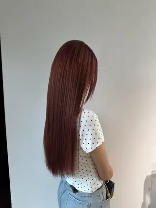 ロング カラー 増田 百花のヘアスタイル