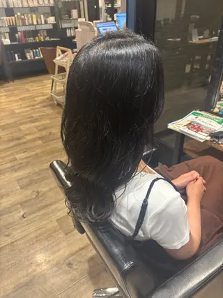 ロング パーマ 四役 蒼海のヘアスタイル