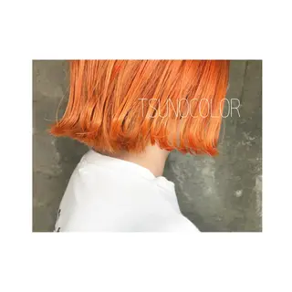 ショート カラー TSUNO🦖 派手髪/オタク美容師のヘアスタイル
