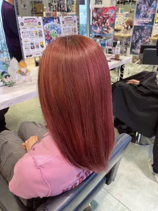 セミロング カラー 推しカラー/ブリーチ 🍒モロホシのヘアスタイル