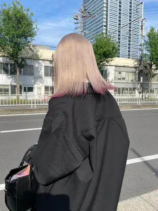 ミディアム 名古屋ハイトーン/ 🐶ブリーチ専門店のヘアスタイル
