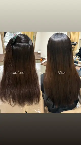 セミロング パーマ なぎさ 🎀 / 透明感カラー/心斎橋のヘアスタイル