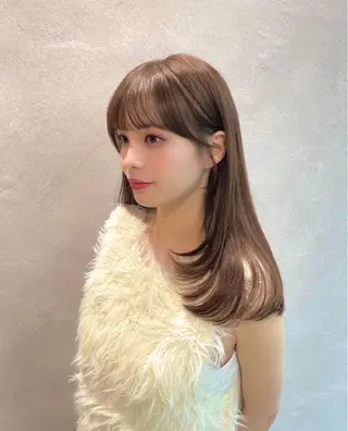ロング カラー 髪質改善／縮毛矯正 関根青葉のヘアスタイル